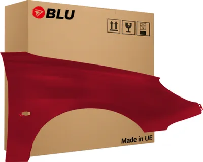 Image de BLU Aile Compatible avec Peugeot 206 EJX Droite Rot Rouge Furio | 1998-2009 | Avant | Peint| Pr?t ? Monter | Acier