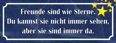 Produktbild von vianmo Holzschild 10x27 cm Freunde wie Sterne sind immer da Spruch Zitat