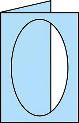 Produktbild von Coloretti PP Karten oval 5 Stück B6 himmelblau