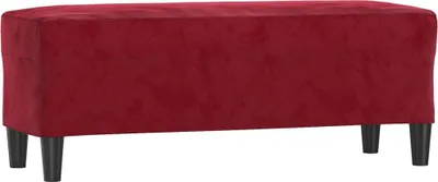 Obrázok produktu pre Lavička vínovo-červená 100x35x41 cm zamat