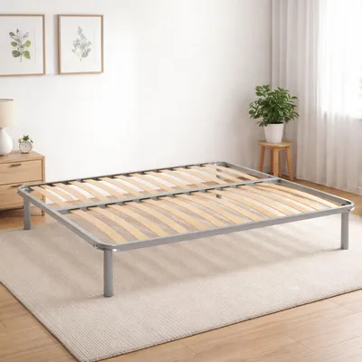 Image de Alessa - Cadre de lit double, 180x190 cm Gris, Double  Italy