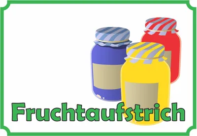 Produktbild von Fruchtaufstrich Marmelade Verkaufsschild  Hofladen Verkaufsförderung A2 Rückseite selbstklebend