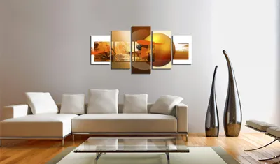 Produktbild von Akustikbild Abstrakt 200x100 cm Bilder Akustikschaum Hochleistungsschallabsorber Schallschutz Leinwand 5 tlg Wandbild Raumakustik Schalldämmung 020101-84