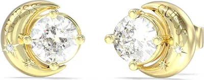 Produktbild von Guess JUBE06233JWYGT/U Damen Ohrstecker Mond Edelstahl Gold weiß