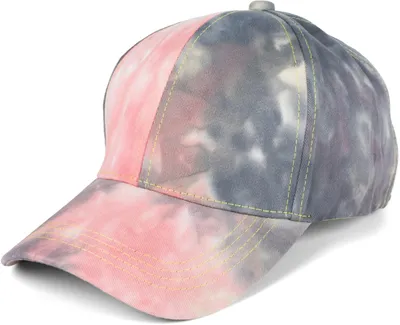 Produktbild von styleBREAKER Damen Baseball Cap mit Batik Muster | 6-Panel Sommer Basecap Baumwolle | Cappy mit Schirm verstellbar | Jedes Cap ein Unikat