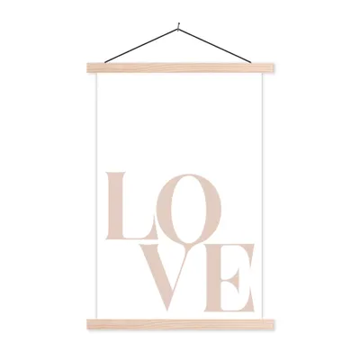 Produktbild von MuchoWow® Textilposter Text - Zitate - Liebe 40x60 cm mit holzfarbenen Rahmen - Poster