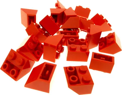 Produktbild von 20x Lego Dachstein 45° 2x2 rot negativ Dachziegel Schräg 70728 366021 3660