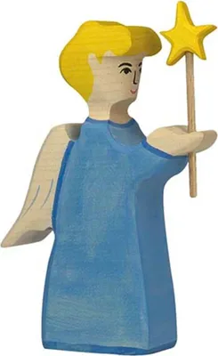 Image de Holztiger 80288 Ange avec étoile, bleu