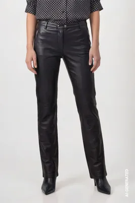 Produktbild von Straight Leg Hose mit Lederoptik