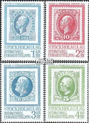 Produktbild von Briefmarken Schweden 1983 Mi 1239-1242 (kompl.Ausg.) postfrisch Stockholmia 86 (I)