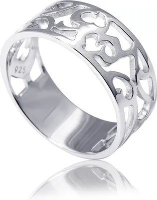 Produktbild von MATERIA Schmuck 925 Silber Ring breit rhodiniert - Silber Damen Bandring keltisch in Gr. 51 - 62 SR-86