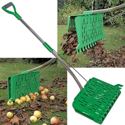 Produktbild von Laubgreifer mit Stiel – Laubschaufel für schnelles & einfaches Aufsammeln von Laub, Gartenabfällen & Verschnitt