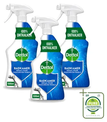 Produktbild von 3 x Dettol Power Badkamerreiniger Spray 500ml - Großpackung - 3 Stücke
