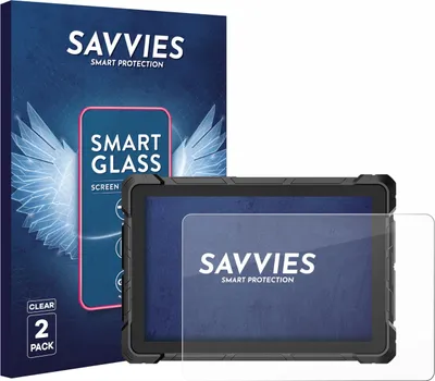 Produktbild von 2x Savvies Schutzglas Folie für Higole F7G Rugged Tablet 10.1" 9H Panzer Schutzfolie Glas Displayschutz klar transparent