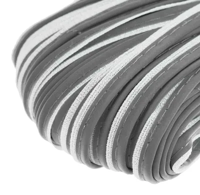Produktbild von 5m Paspelband 10mm Besatzband Biesenband mit Farbwahl, Farbe:weiß-reflex