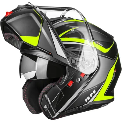Obrázok produktu pre Motocyklová prilba Klaphelm s dvojitou vizérom, ECE 22.06, čierno-žltá, veľkosť XL