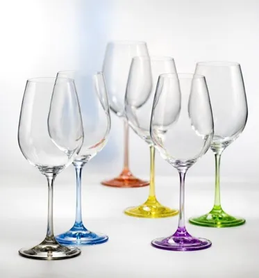 Produktbild von Bohemia Rainbow Rotweingläser Rotweinglas 550 ml mehrfarbig 6er Set
