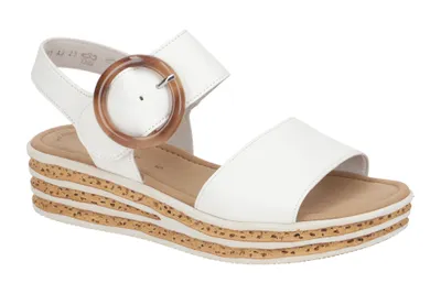 Image de Sandales Gabor, talon de plus de 25 mm, sans bride, couleur beige, taille 2,5