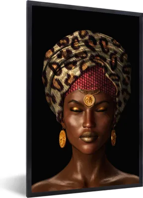 Produktbild von MuchoWow® MuchoWow® Gerahmtes Poster Frauen - Farben - Accessoires 60x90 cm - Poster mit zchwarzem Bilderrahmen - Kunst