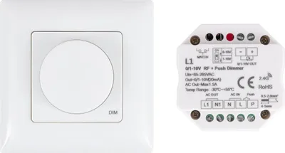 Produktbild von LED-Dimmschalter 1-10V Drahtlos Weiß