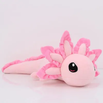 Produktbild von Rosa Axolotl Plüschtier 45 cm Kawaii Kuscheltier Plüschpuppe Kinder Mädchen Geschenk Weihnachten Geburtstag - Farbe: Rosa-Pink