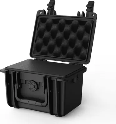 Produktbild von Wiltec Universalkoffer 21,9 x 18,5 x 15,4 cm, wasserdichter Transportkoffer, Schutzkoffer aus PP und Glasfaser, Koffer mit Würfelschaumstoff