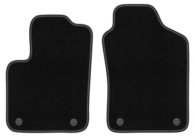 Image de Tapis avant en moquette pour Fiat 500 Hybrid 2020- (à hayon) – 2 pièces, noirs, sur mesure – Wielganizator BASIC