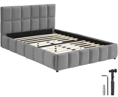 Produktbild von Polsterbett Shirley Samtbezug mit Steppmuster Belastbarkeit 250 kg