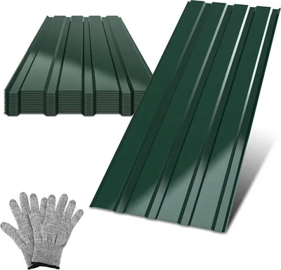 Immagine prodotto di TolleTour 12 lamiera grecata 115x45 cm=6 ㎡ Lamiera per tettoia Carport Lamiera profilata Lamiera per tetto Lamiera ondulata Pannelli per tetto Lamiera per parete Verde