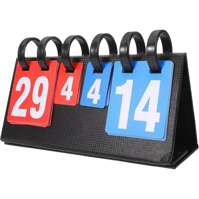 Produktbild von Anzeigetafel, 4 Stellig Tragbare Anzeigetafel, Flip Sport Anzeigetafel Wasserdichte, Multifunktionsanzeiger für Basketball,Fußball,Volleyball,Baseball
