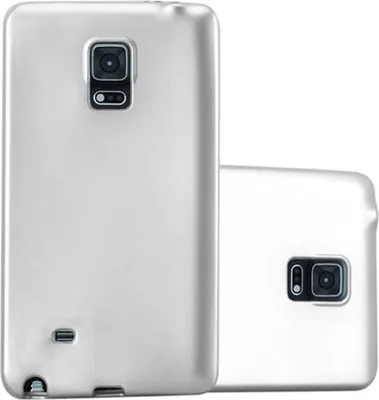 Produktbild von Cadorabo Schutzhülle für Samsung Galaxy NOTE EDGE Hülle in Silber Handyhülle TPU Silikon Etui Cover Case