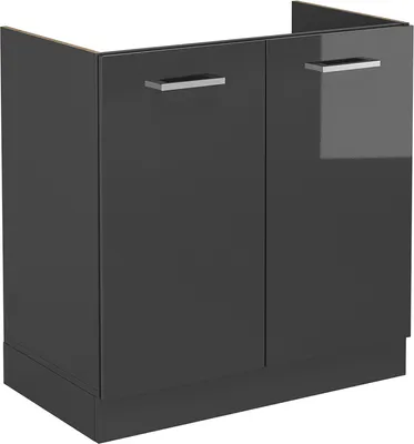 Obrázek produktu pro Skříňka pod dřez Vicco R-Line Antracitový vysoký lesk 80 cm bez pracovní desky, Model 53425