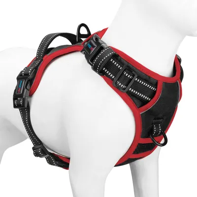 Image de Harnais de sécurité réglable PHOEPET pour chiens de taille moyenne et grande, avec rembourrage