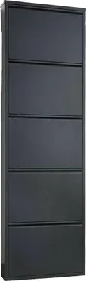 Immagine prodotto di Dmora Scarpiera Afrend 15x50x172h cm Nero, 10 Paia 5 Ante
