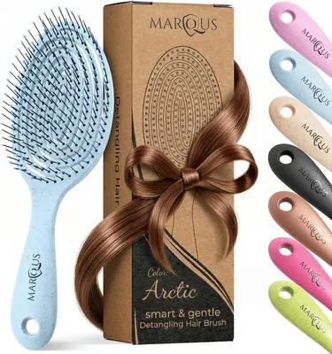Produktbild von marQus Bio Haarbürste & Entwirrbürste ohne Ziepen – Arctic