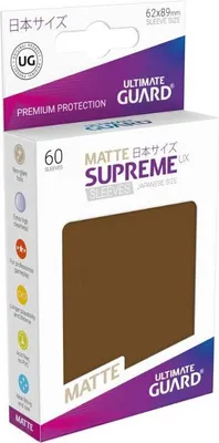 Produktbild von Ultimate Guard Supreme UX Sleeves Japanische Größe Matt Braun (60)
