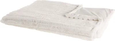 Obrázok produktu pre BELIANI Deka biela polyesterová 150 x 200 cm dekoratívna prikrývka obývacia izba škandinávsky dizajn