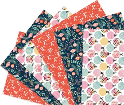 Produktbild von Friendly Fox Weihnachten Geschenkpapier, 6 Bögen Weihnachtsgeschenkpapier Kinder und Erwachsene, Weihnachtspapier Geschenkpapier, fröhliches Motiv-Papier für Weihnachten