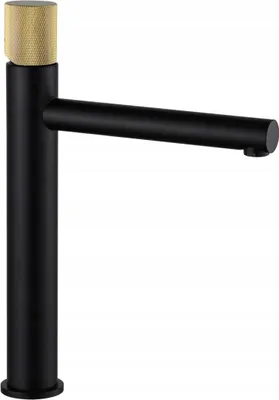 Immagine prodotto di Mexen Elba One rubinetto alto da lavabo, nero/oro - 74111-75