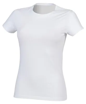 Produktbild von SF - "Feel Good" T-Shirt für Damen, V-Ausschnitt, Stretch LT4217 (S) (Weiß)