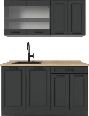 Image de Cuisine Vicco R-Line Anthracite campagne 140cm sans PT, Model 53477