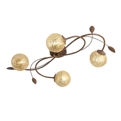 Produktbild von Deckenleuchte Rost - Kreta 4 Art Deco G9 4 flammig Schlafzimmerlampe Innenbeleuchtung Leuchte / Lampe