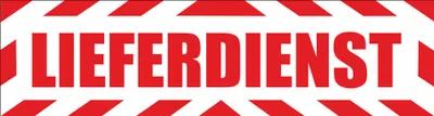 Produktbild von INDIGOS UG - Magnetschild "Lieferdienst" mit Rahmen 30 x 8 cm - Magnetfolie für Auto / LKW / Truck / Baustelle / Firma