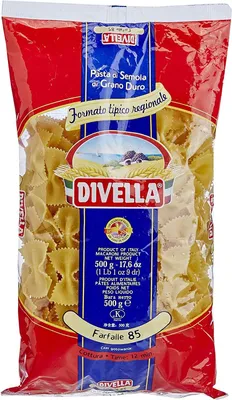 Produktbild von 10x Divella Farfalle N. 85 Hartweizengrieß Pasta Italienische Nudeln 500g Packung + Italian Gourmet Polpa di Pomodoro 400g Dose