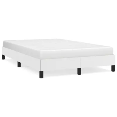 Image de vidaXL Cadre de lit sans matelas blanc 120x190 cm similicuir