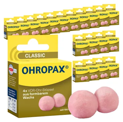 Produktbild von OHROPAX Classic Ohrstöpsel 20x4 Stück – Komfortabler Lärmschutz