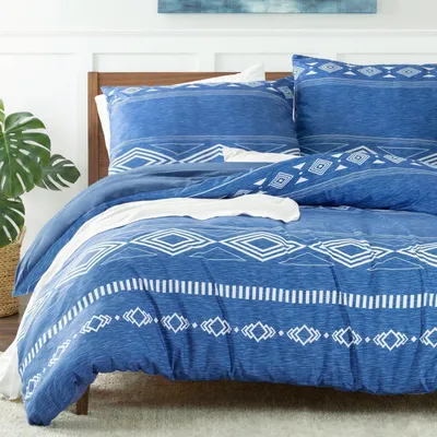 Productafbeelding van Bettenset, 220x240 cm, 3-delig, blauw, microvezel, met 2 kussenslopen van 80x80 cm