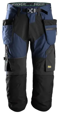 Produktbild von Snickers FlexiWork Piraten Arbeitshose m. Holstertaschen, EN 14404 Navy-Schwarz-92