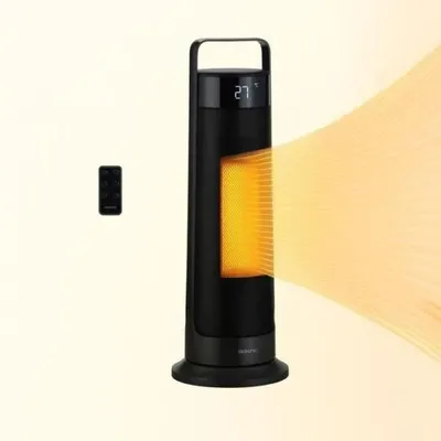 Image de Radiateur soufflant oscillant - céramique - OCEANIC - 2000 W - télécommande - noir