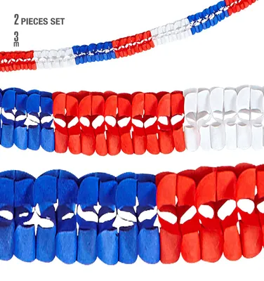 Produktbild von Frankreich Girlande 3 m - Ø 8 cm | 2er Set